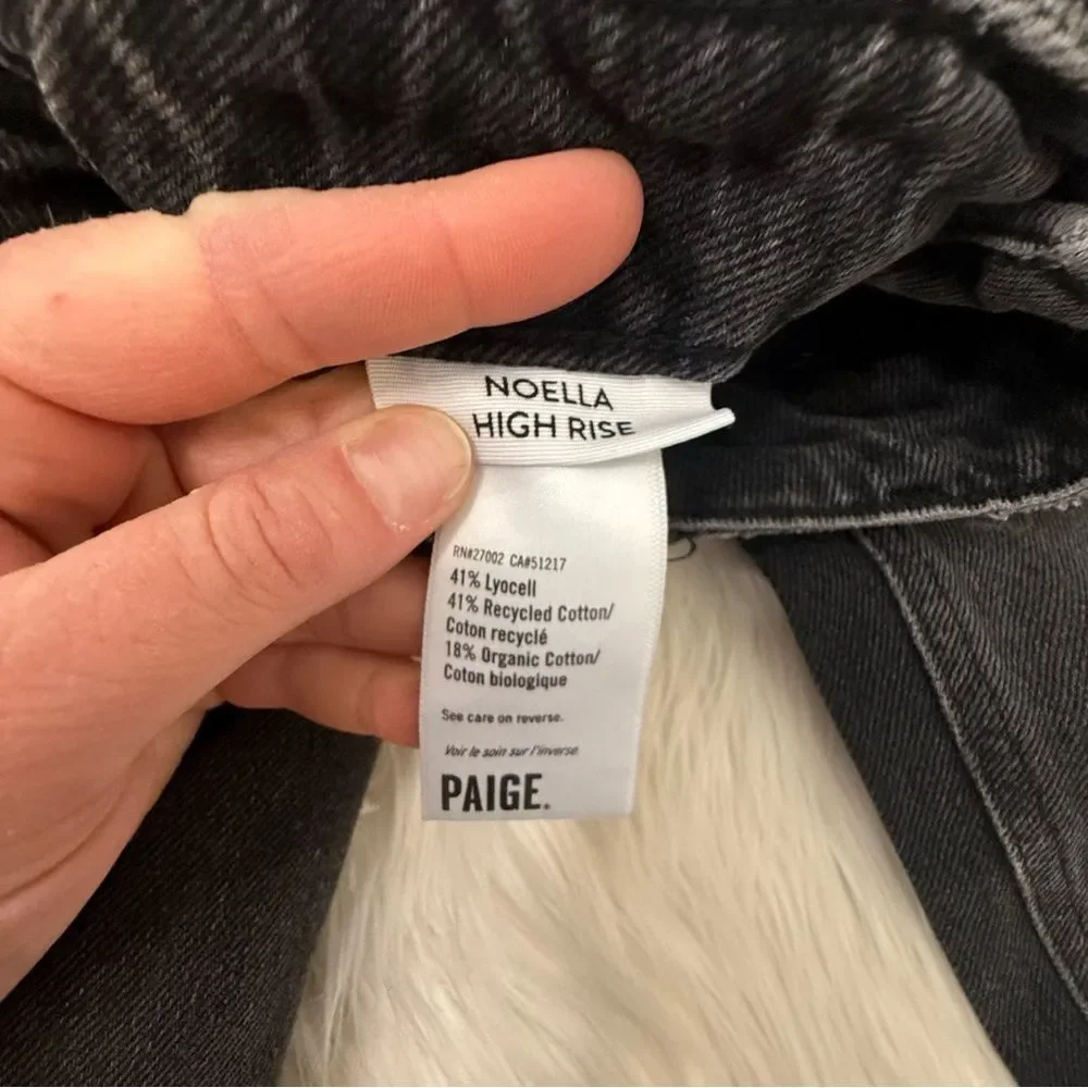 PAIGE Noella Black High-Rise Straight Leg Jeans - Size 26